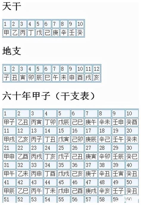 1995年天干地支|近120年干支纪年与公历纪年对应表